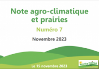 Note agro-climatique et prairies - Num&eacute;ro 7 2023