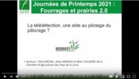 La télédétection, une aide au pilotage du pâturage ? Le projet Herdect - Elise Michel