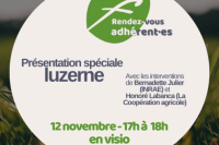 Rendez-vous adhérent·es spécial luzerne : 12 novembre 2024